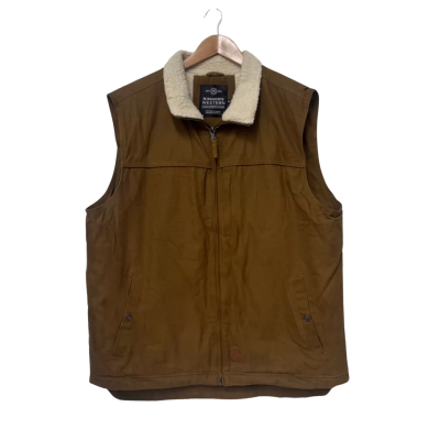 Western Ringers Fleece Lined Size XXXL Vest Brown 