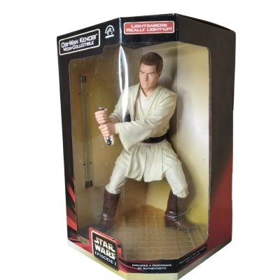 Star Wars Episode 1 - Obi-Wan Kenobi with Lightsabers - Mega Collectable - Applause. 
