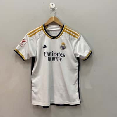 Adidas Real Madrid #7 Vinci Jnr Mens  Size S Jersey White 