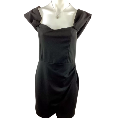 Boohoo Corset Wrap Skirt Mini Dress Black - Size 14