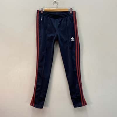 Adidas Womens  Size 10 Track Pants Blue / Maroon 