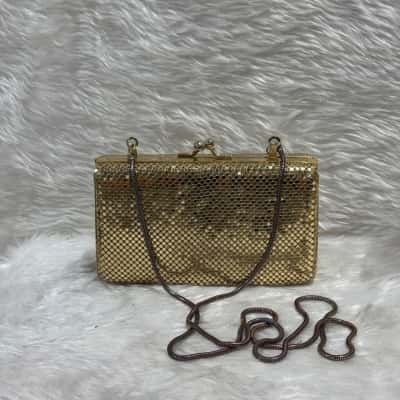  Womens Gold mesh bag