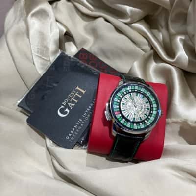Bonest Gatti Gemstone European Roulette Mens Silver
