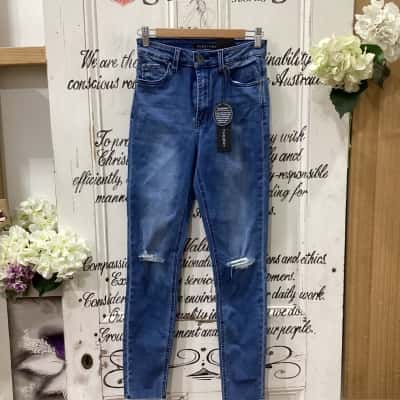 Silent Theory Brand ! BNWT RRP $109.95! THE VICE HIGH SKINNY JEAN! Womens  Size 8 High-Waisted Jeans / Skinny Jeans Blue 