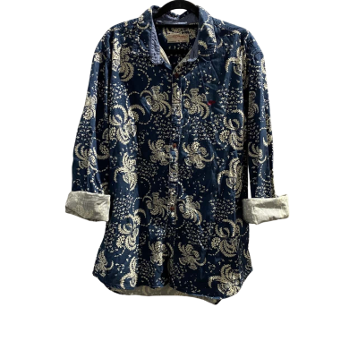 Ed Hardy Mens  Size XL Short Sleeve Shirt Blue / Pattern 