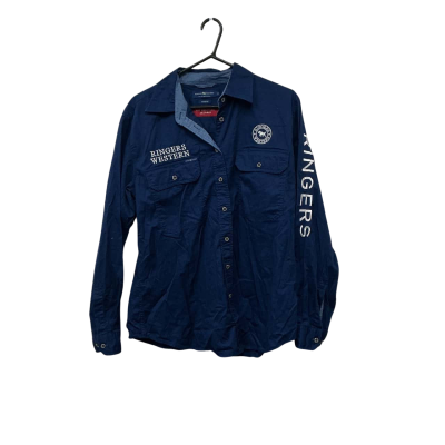   Ringers  Western  Womens Long Sleeve Shirt Blue  Size 16