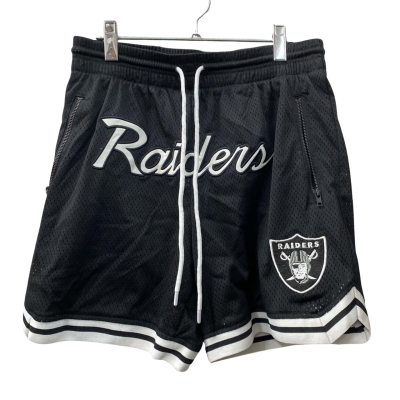 Mens NFL Raiders Size L Shorts Black  / White 