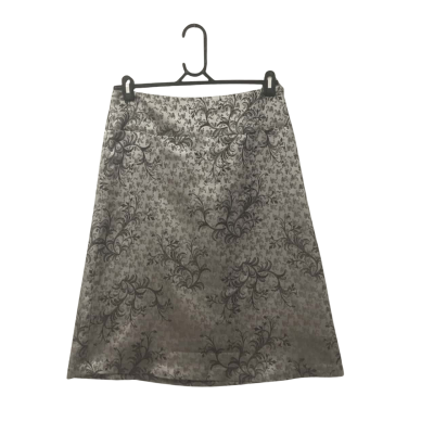 Womens Colorado Size 10 A-Line Skirt Silver / Brown /Pattern
