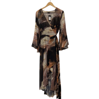 City Chic Womens  Size XS Wrap Dress Beige / Black  / Brown / Burnt Orange / Purple 