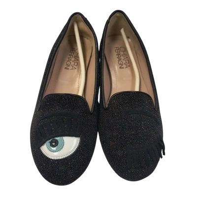 Chiara Ferragni Womens  Size 35 Flats Black  with Box