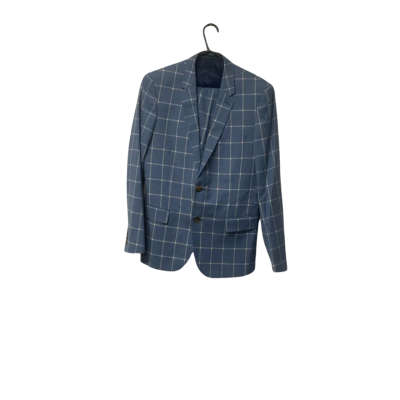 Men’s Jack London 2 Piece Suit Size 30 Blue / Checked 