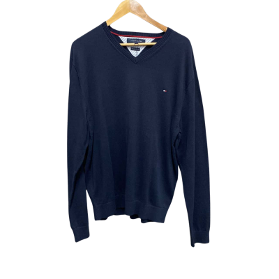 Tommy Hilfiger Mens  Size XXL V-Neck Jumper Navy Blue 