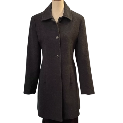 Junior Look,  Womens  Size 10 Trench Coat / Winter Coat Black  