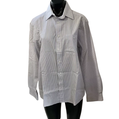 R.M. Williams Mens  Size S Long Sleeve Shirt Blue / Brown / Pinstriped / White 
