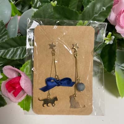 Handmade cat earrings New