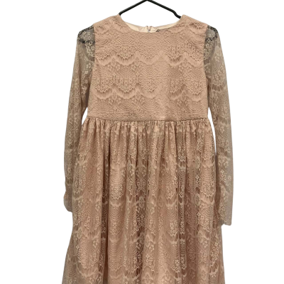 Bardot Junior Womens Size 16 Peach Long Sleeve Dress 