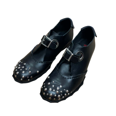Rankin Studded Black Leather Shoes Size 43