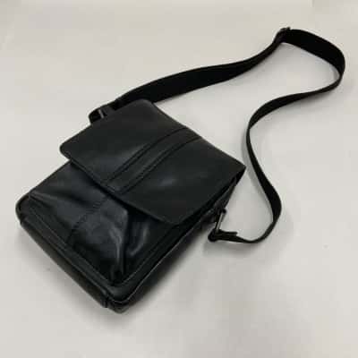 Colorado - Mens Rigio Leather Small Satchel / Messenger Bag - Black