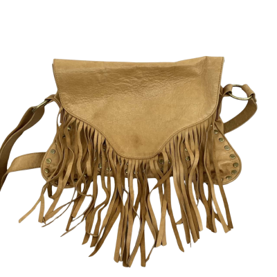 Barefoot Gypsy Womens Handbag Brown Leather with Tassels 