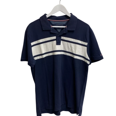 Tommy Hilfiger Mens  Size L Polo Shirt Blue / White 