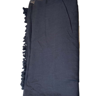 Mimco Womens  Mimco Womens  Black Scarf 3.8x0.9 m