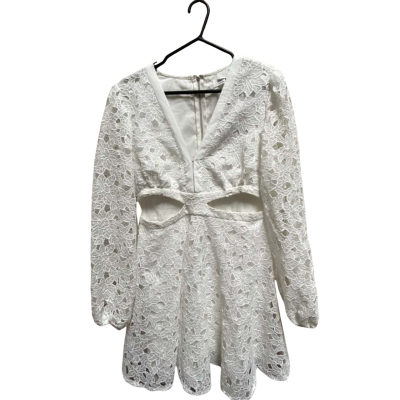 Showpo Womens  Size 12 Bridal Dress / Floral Dress / Formal Dress White 