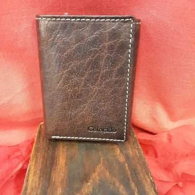 Men's dark brown Colorado leather wallet