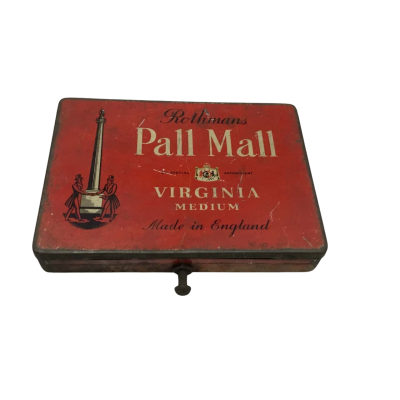 Vintage Rothmans Pall Mall Virginia Medium Red Cigarette Tin
