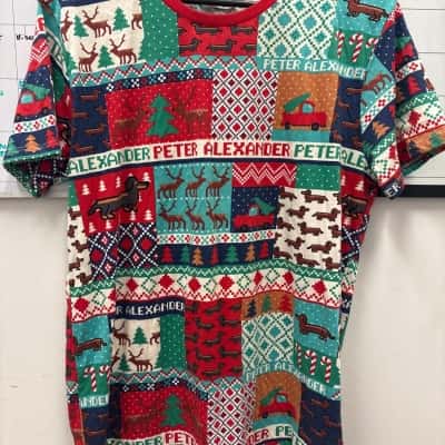 Peter Alexander Mens Size M Top and Shorts Christmas set