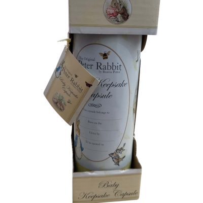 The Original Peter Rabbit Baby Keepsake Capsule Tin - New In Box
