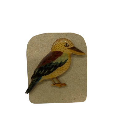 Little Crooked House Womens Handmade Kookaburra Brooch 