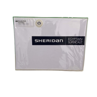 Sheridan (*NEW*) Egyptian Ultra Fine 100% Cotton Dove Supercale® Double Bed Fitted Sheets (RRP $79.95)