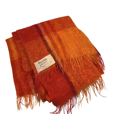 Retro Orange Onkarparinga Mohari Throw