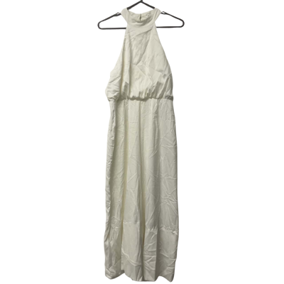 Womens Tussah Size 12 Sleeveless Jumpsuit White 