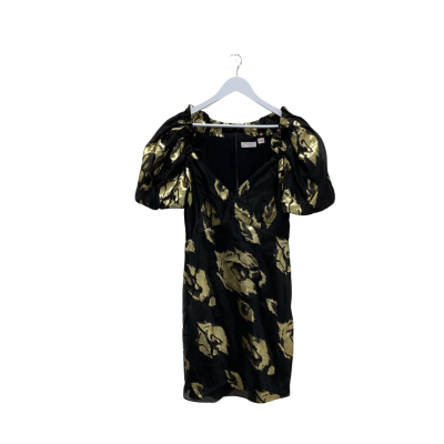 Sass & Bide Women’s Dress - Size 6 - Black & Gold 