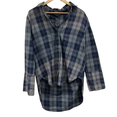 Bettina Liano Womens Size 14 Long Sleeve Shirt Blue 