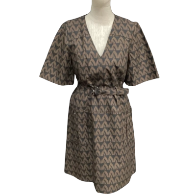 NEW - Country Road Size 8 Short Sleeve Dress  Black  / Brown 