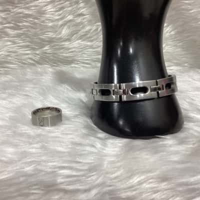  Unisex Cuff Bracelet / Ring Silver 