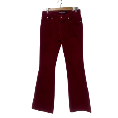 Bubblegum Y2K Corduroy Flare Bottom Jeans Cherry Red  Size M 