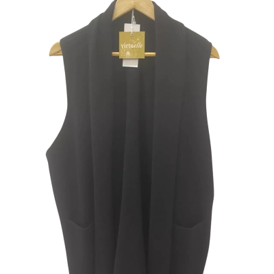 Taking Shape Womens  Size 24 Longline sleeveless  Cardigan Black  
