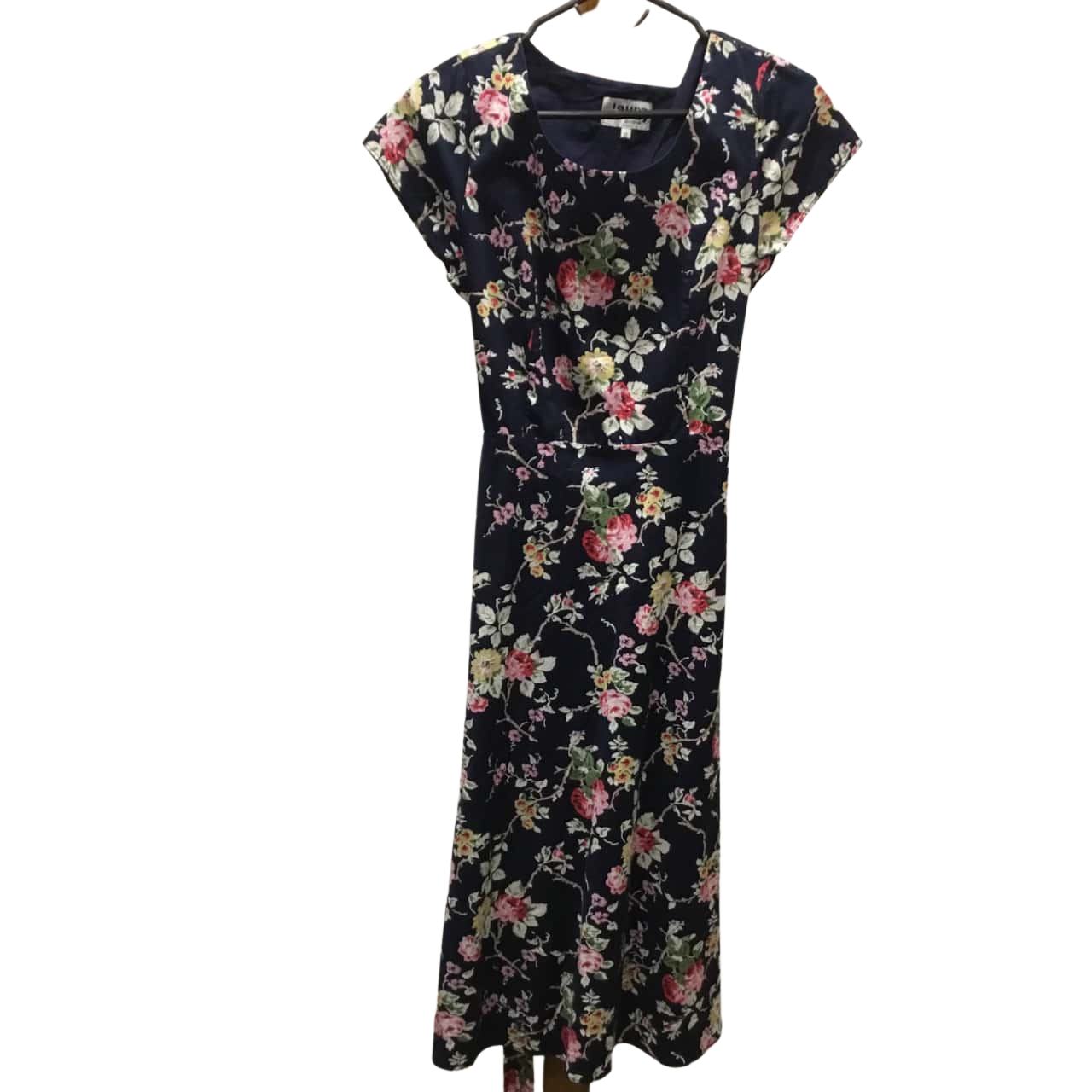 Vintage des années 80 Laura Ashley Pastel Print Floral Midi Taille