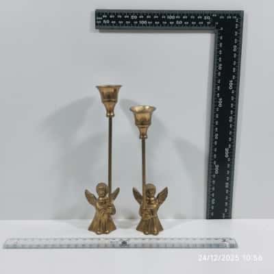 Duo Cherub India Candle Holder 