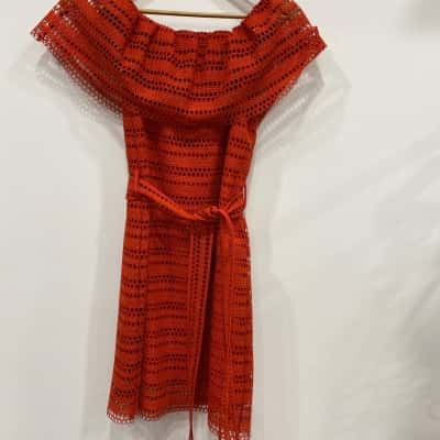 Witchery Womens  Size 6 Mini Dress / Off The Shoulder Dress red