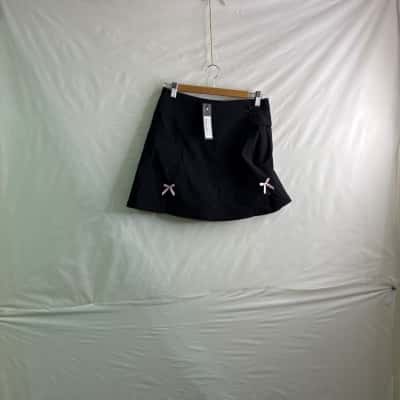 Dangerfield Womens Size 8 A-Line Mini Skort Black / Pink BNWT  