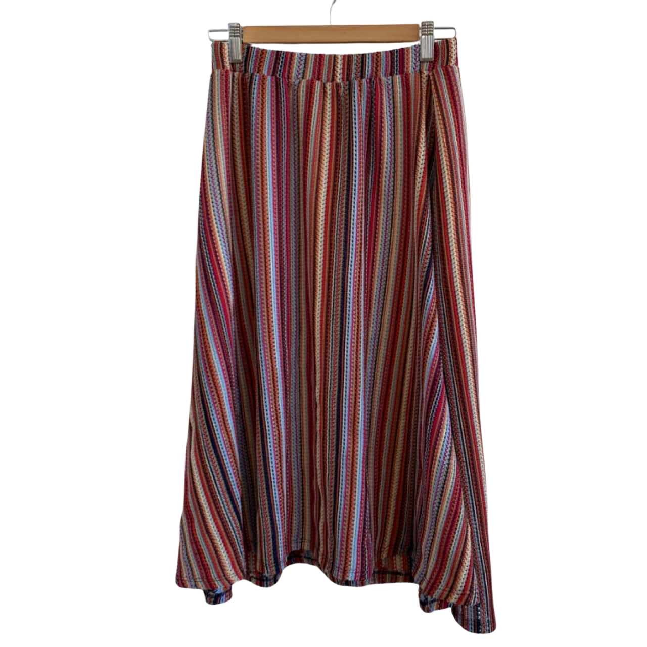 Reserved Size 8 Striped Midi Skirt
