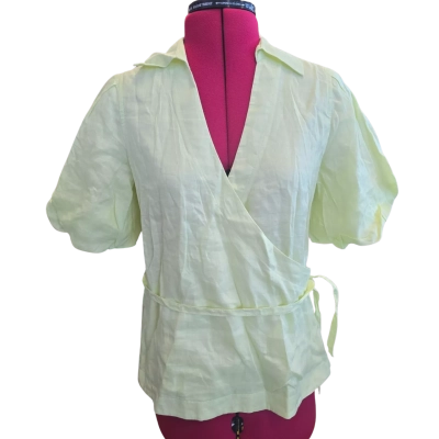 Country Road Womens  Size 6 Short Sleeve wrap Shirt 