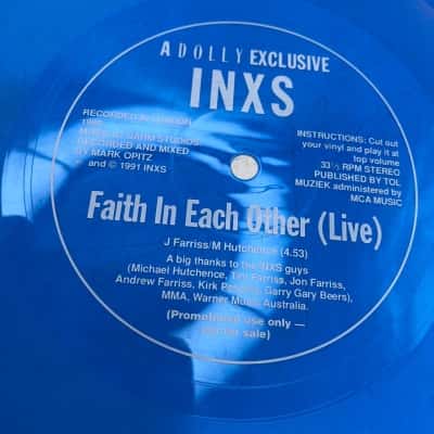 RARE -INXS 'Faith In Each Other' 1991 7" Promo Colour Flexi-Disc Vinyl Single Record STILL UNCUT!!!!