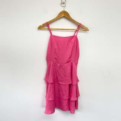 Tussah Pink Multilayer Strappy Mini Dress  Size 8 