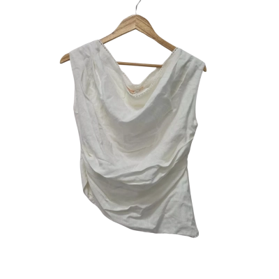  The Waiting Room Womens  Size 10 Sleeveless Top White 