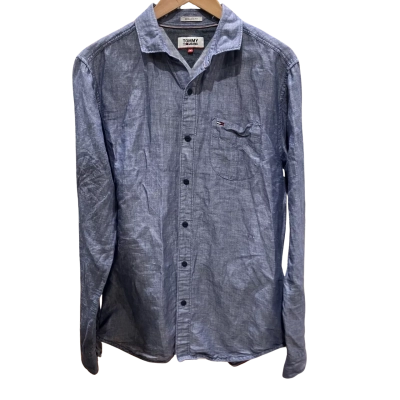 Tommy Jeans Mens  Size M Long Sleeve Shirt Blue 